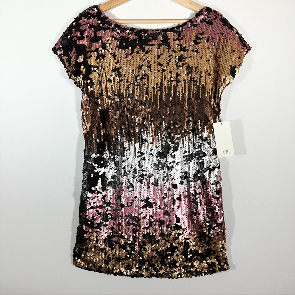 TOBI - NWT Shine Me Up Sequin Mini Shift Dress Size XS